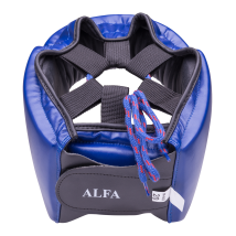 Шлем открытый Alfa HGA-4014, кожзам, синий